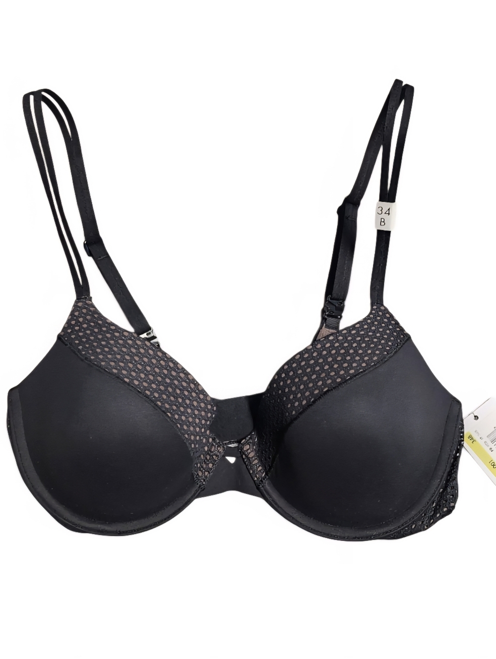 Womens Calvin Klein Perfectly Fit Lightly Lined Bra With Mesh Lace Trim 34B NWT